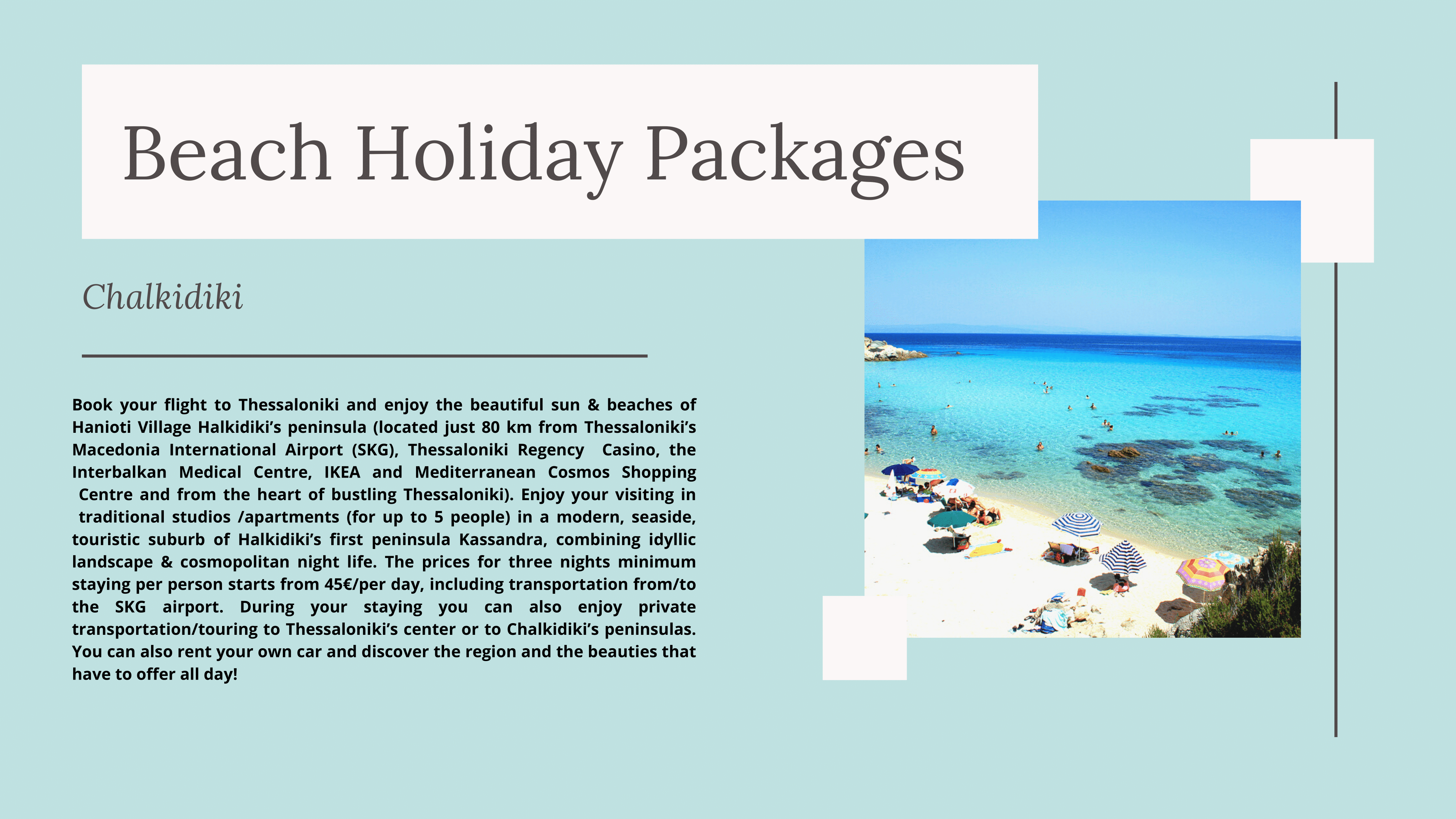 beach holiday packages